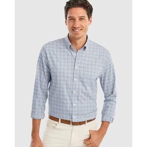 Johnnie-O Shelby‎ Prep-Formance Button Up Shirt Check Plaid Mens XL Professional